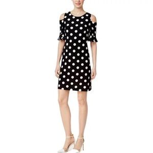 Tommy Hilfiger Polka Dot Cold Shoulder Dress Woman’s Size 12